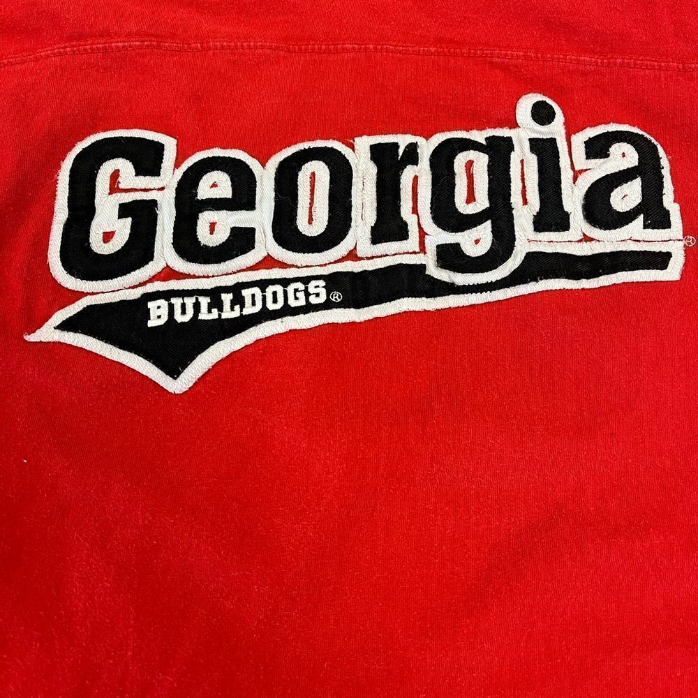 Georgia Bulldogs Red Rugby Stripe T-Shirt sz XL